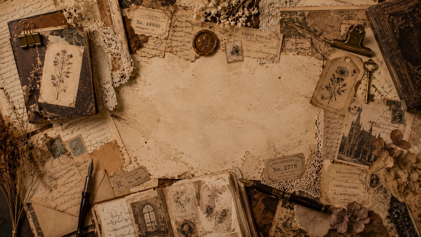 25 idées de junk journal vintage : inspirations visuelles, ephemera imprimable et compositions prêtes à créer