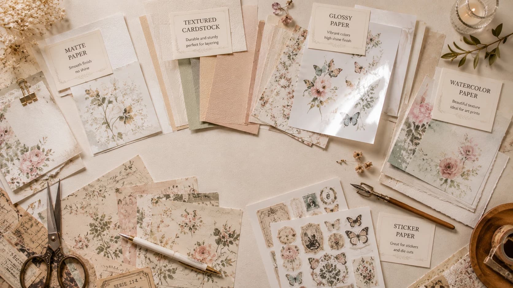 Meilleur papier pour kits scrapbooking imprimables : guide complet pour imprimer net, couper proprement et créer un rendu premium