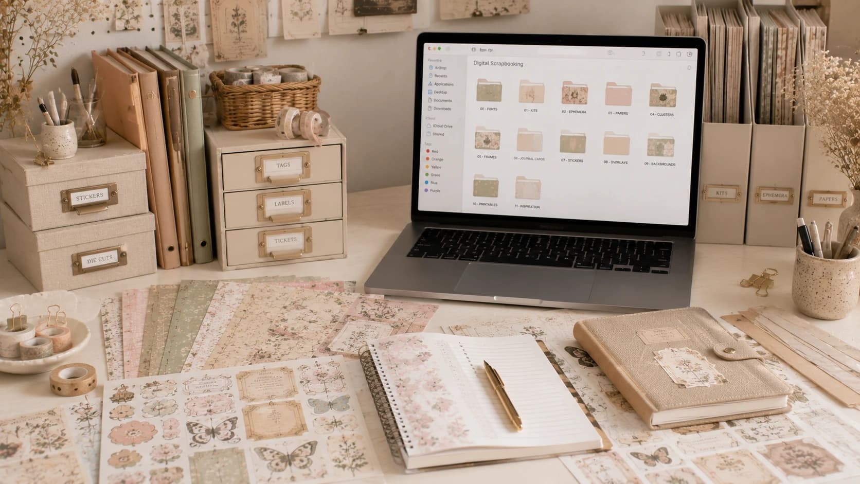 How to Organize Digital Scrapbook Files: A Practical Workflow for Kits, Ephemera, Tags, and Stress-Free Creative Sessions