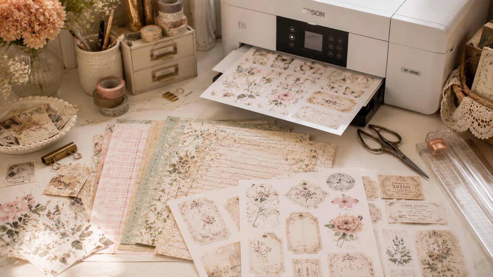 Comment imprimer du papier scrapbooking digital à la maison : guide complet pour des impressions nettes et des découpes propres