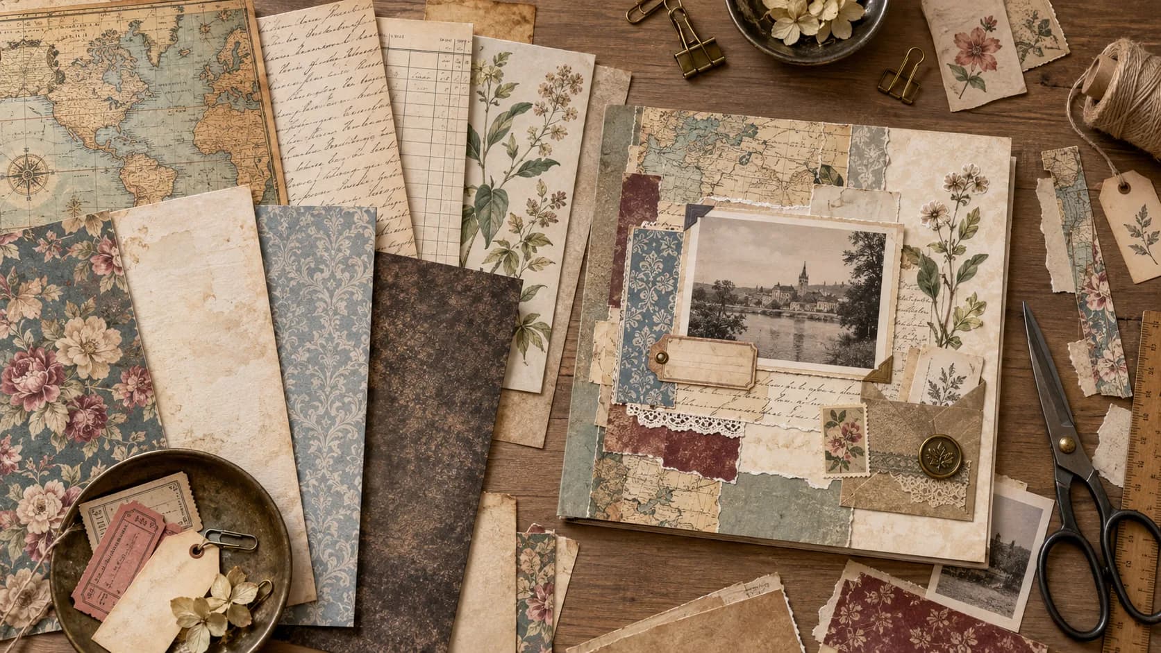 Vintage Scrapbook Paper Ideas and How to Use Them