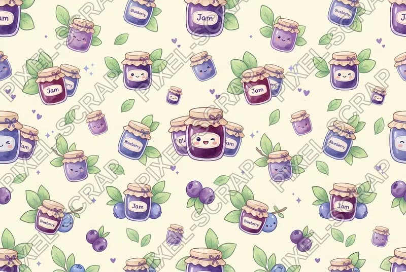 Smiley Jam Jars Pattern