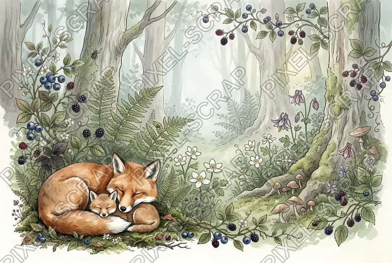 Corner Fox & Berries