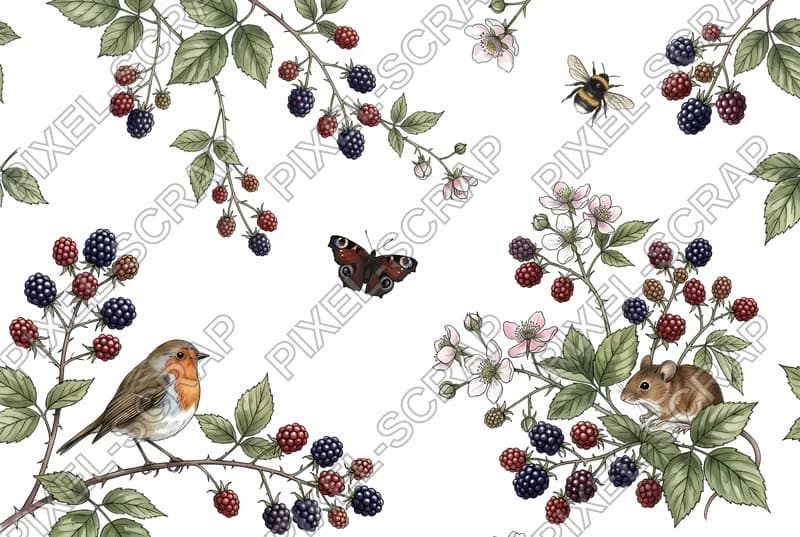Blackberry Botanical Study