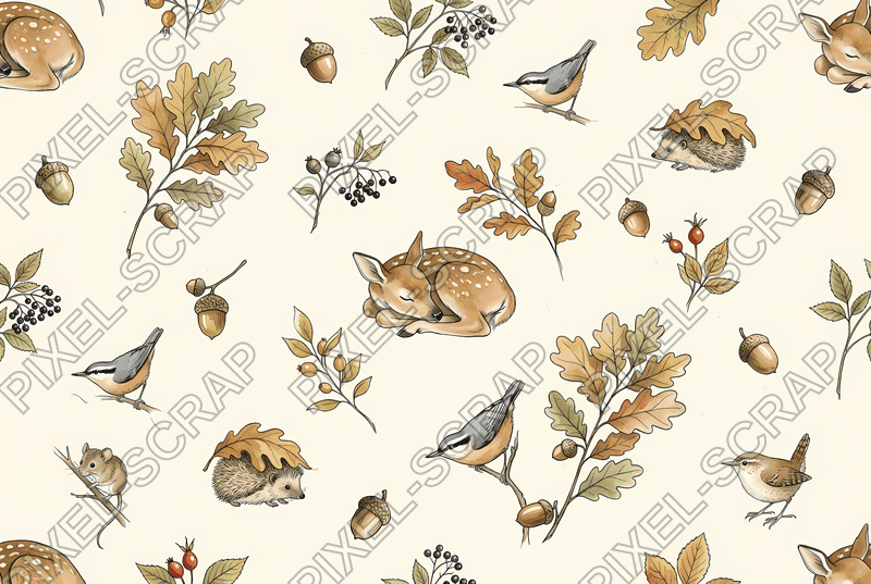 Hazelnut Acorn Pattern