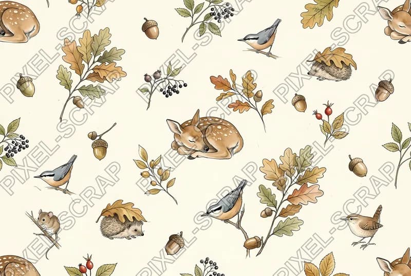 Hazelnut Acorn Pattern