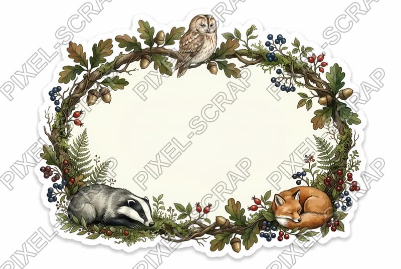 Oak & Berry Frame