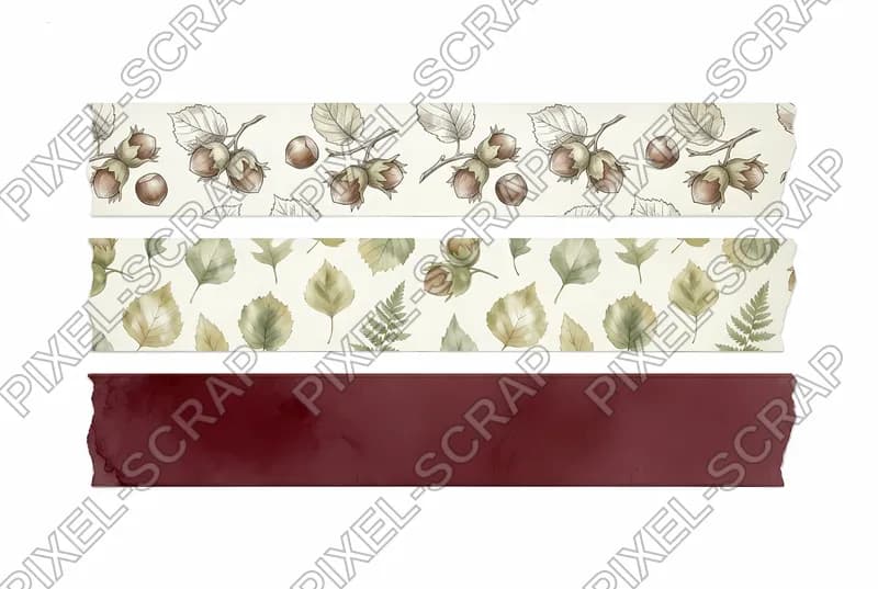 Leaf & Red Washi
