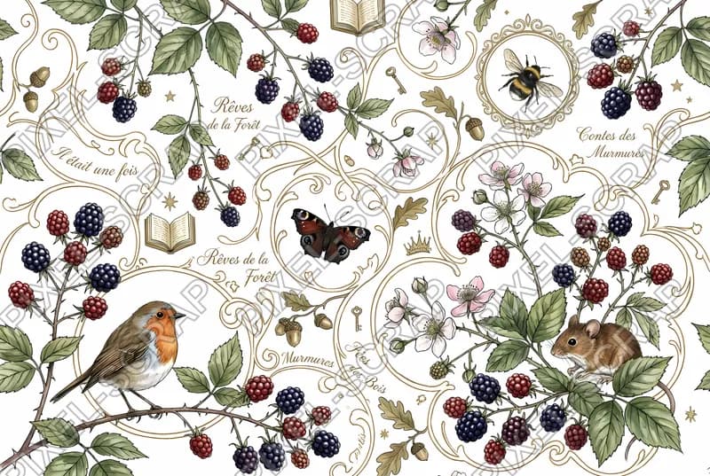 Blackberry Botanical Study