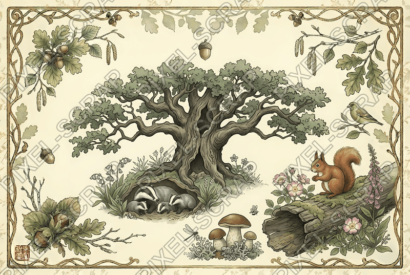 Hazelnut Acorn Pattern