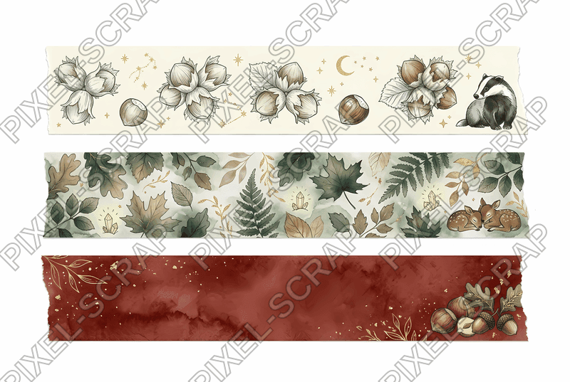 Leaf & Red Washi