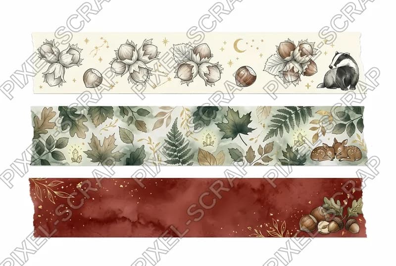 Leaf & Red Washi