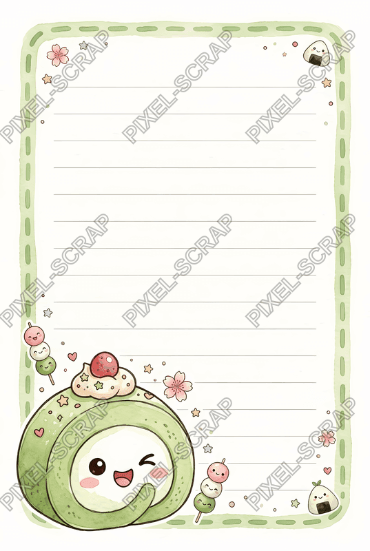 Matcha Roll Journal Card