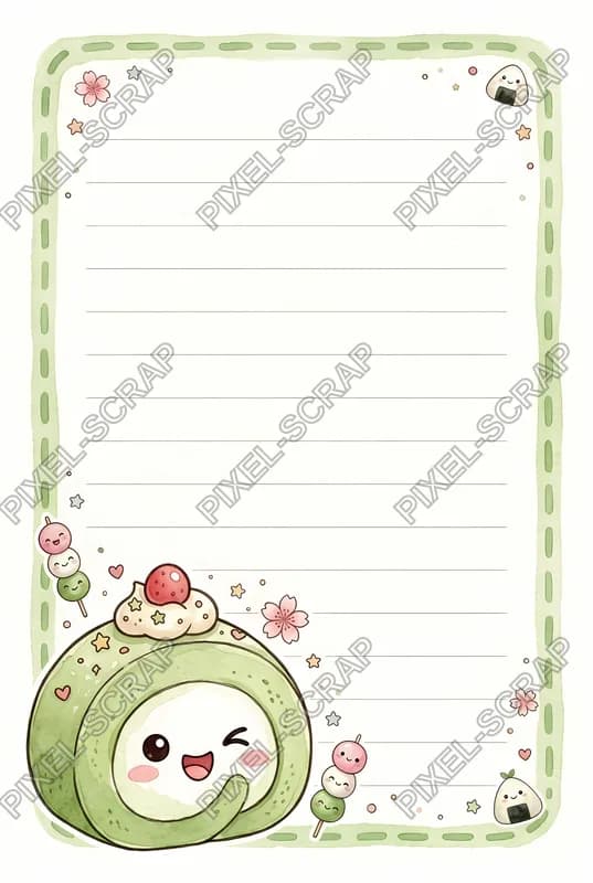 Matcha Roll Journal Card