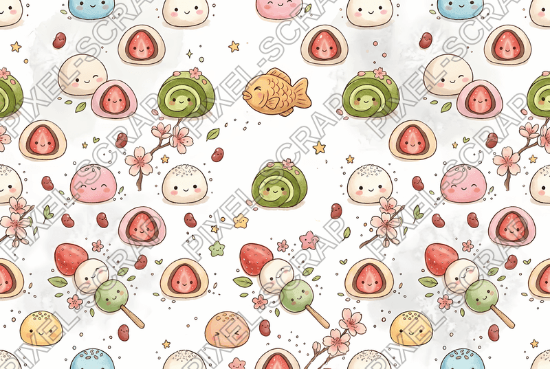 Strawberry Daifuku Pattern