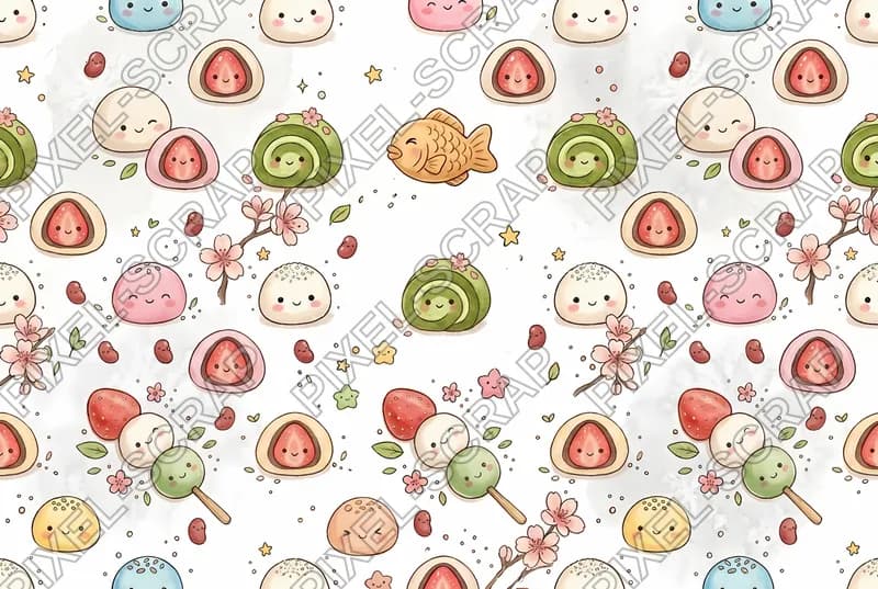 Strawberry Daifuku Pattern