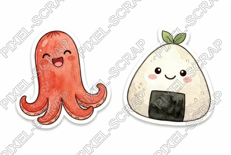Cute Octopus & Rice