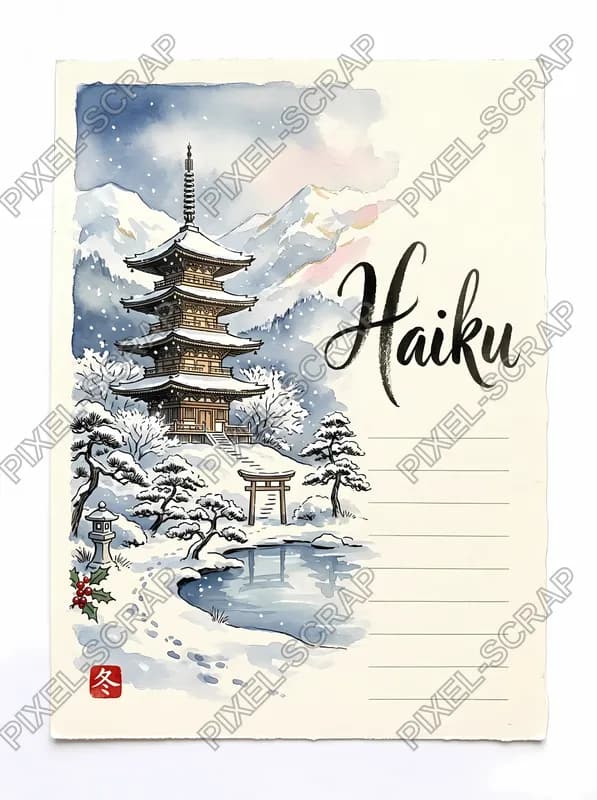 Winter Haiku Card