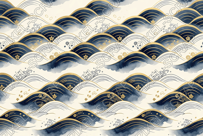 Seigaiha Indigo Waves
