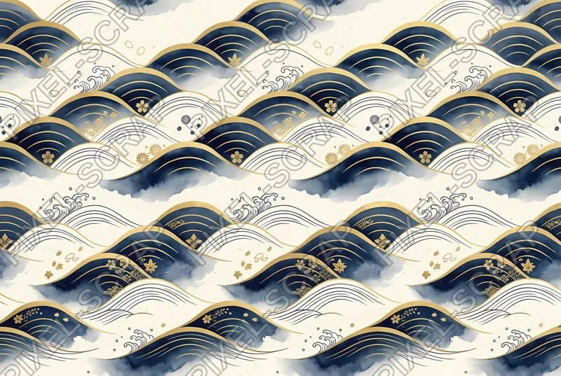 Seigaiha Indigo Waves