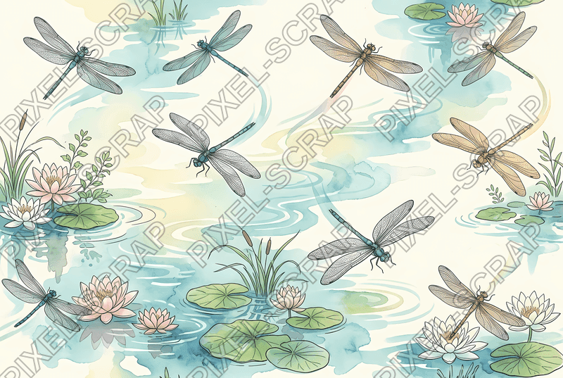 Summer Dragonfly Pond