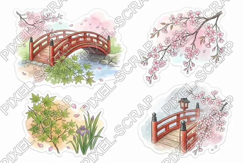 Spring Bridge Scene