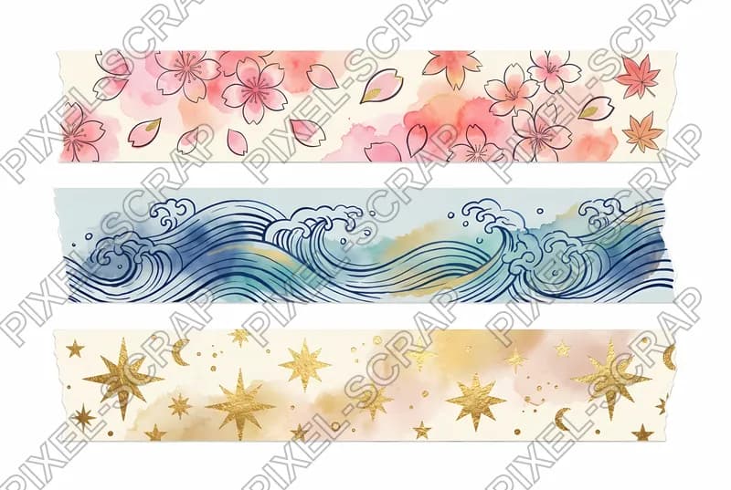 Petal Wave Washi