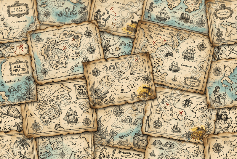 Treasure Map Collage