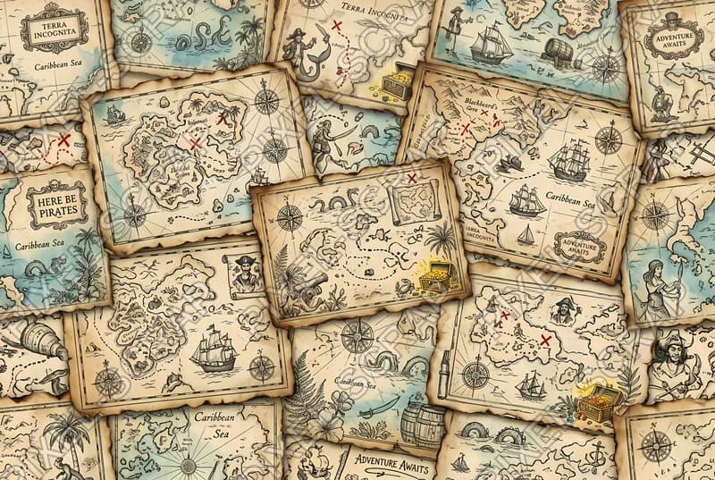 Treasure Map Collage