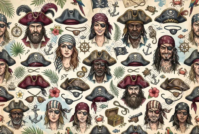 Pirate Hats Pattern