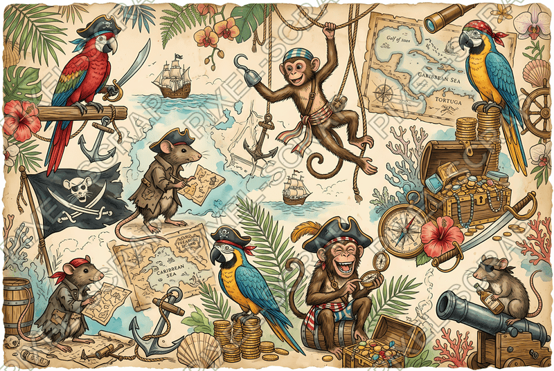 Ship Animals Collage