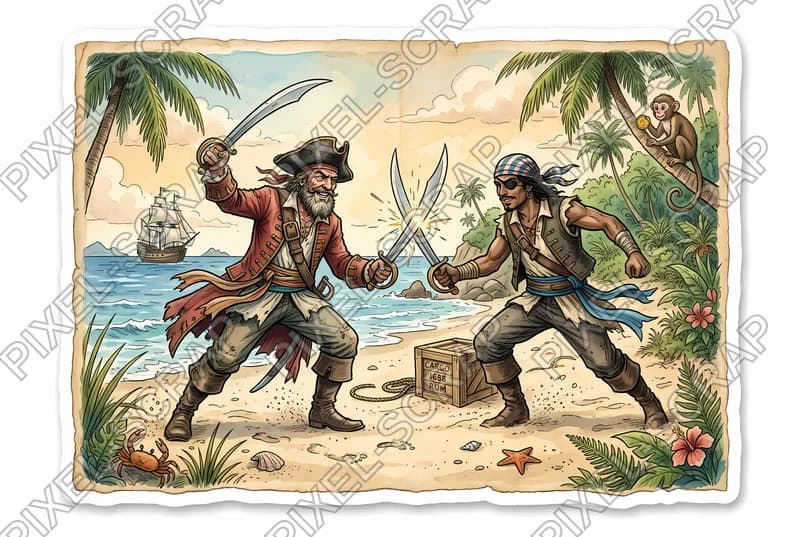 Pirate Duel Scene