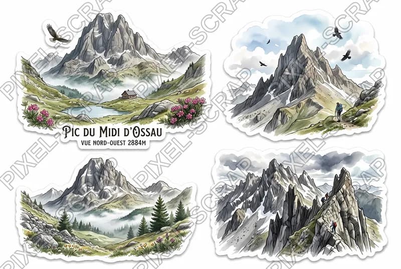 Ossau Peak Stickers