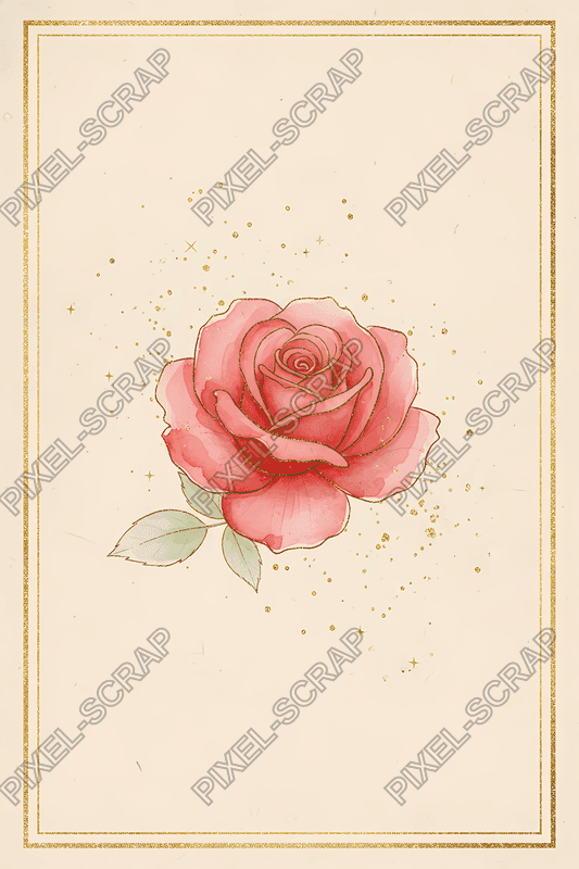 Minimalist Rose Card