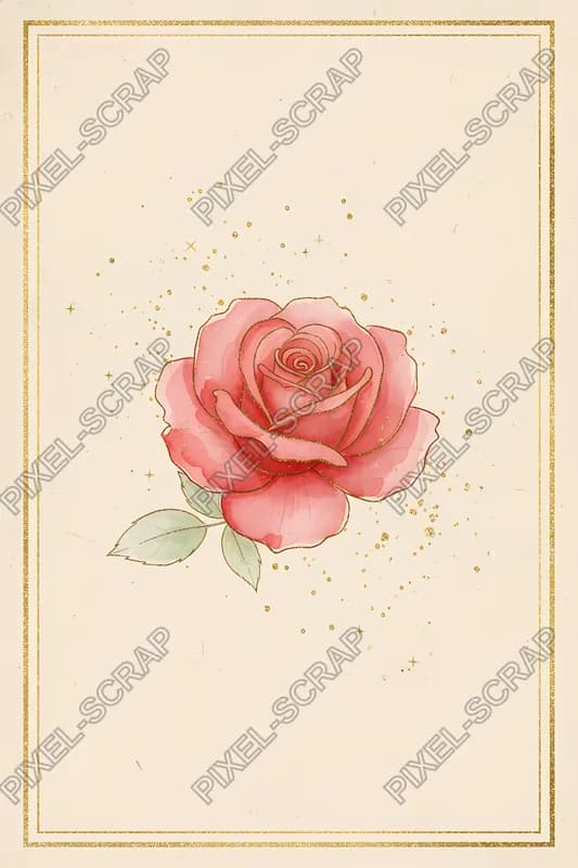 Minimalist Rose Card