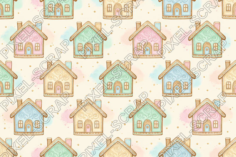 Pastel Gingerbread Grid