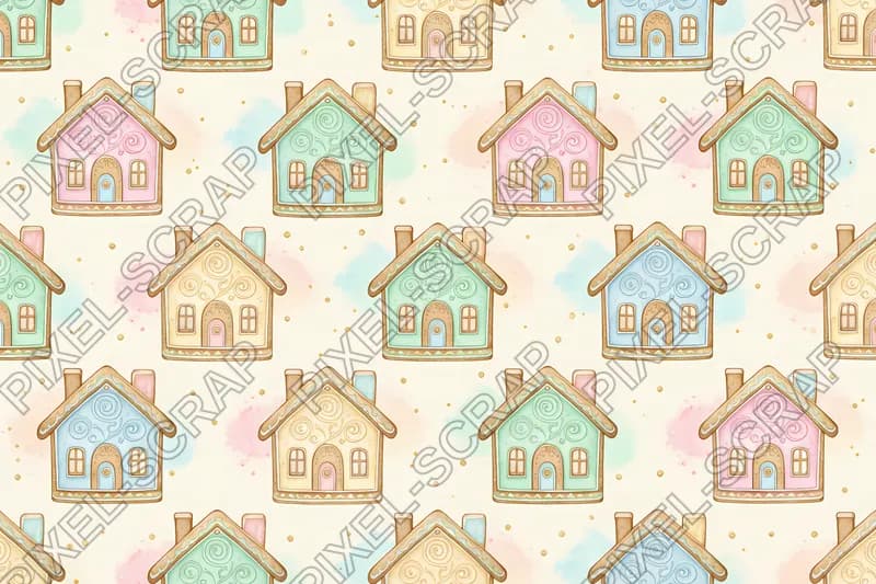 Pastel Gingerbread Grid