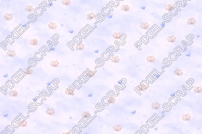 Paw Hearts Pattern