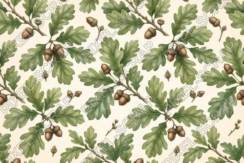 Oak & Acorn Pattern
