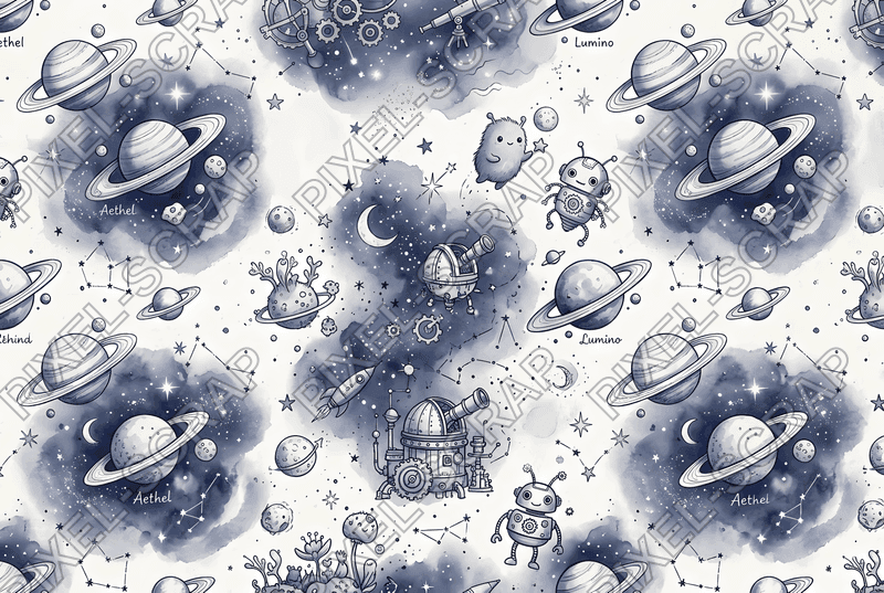 Monochrome Ringed Planets