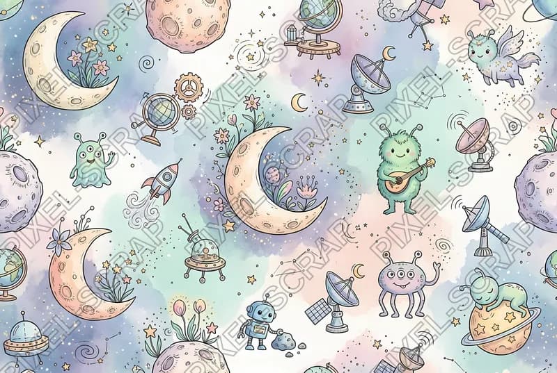 Pastel Lunar Landscape