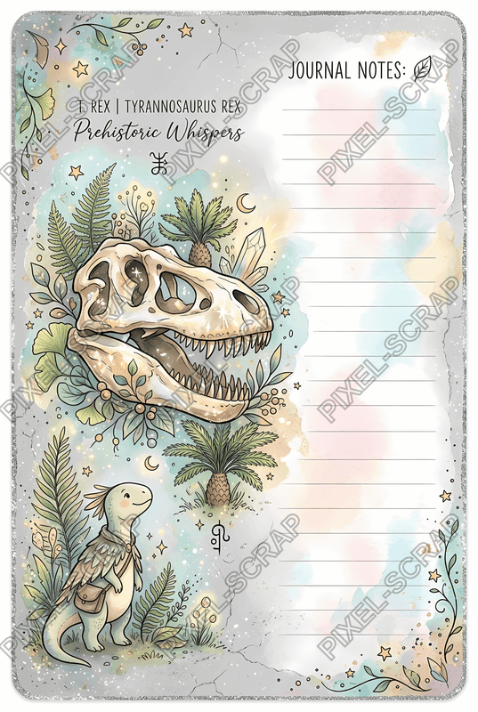 TRex Skull Card Clay