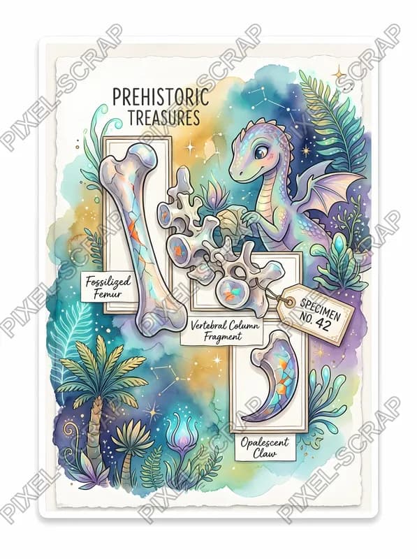 Psittacosaurus Skeleton Card