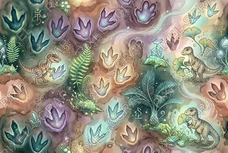 Dino Tracks & Magic Dust Pattern