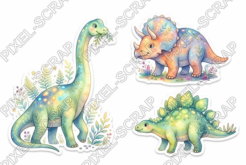 Gentle Luminous Dinosaur Set
