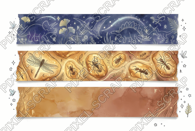Silhouette Amber Clay Stripes Washi