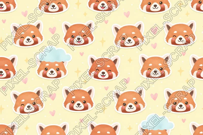 Panda Faces Pattern