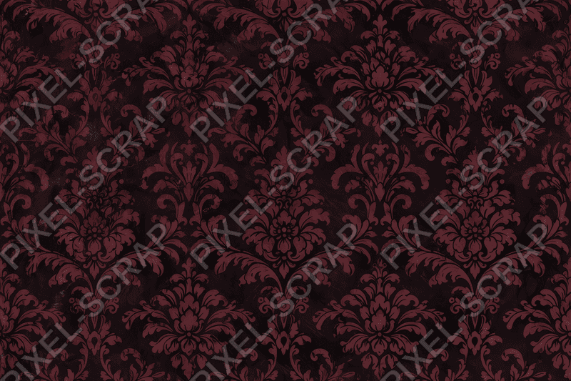 Burgundy Damask