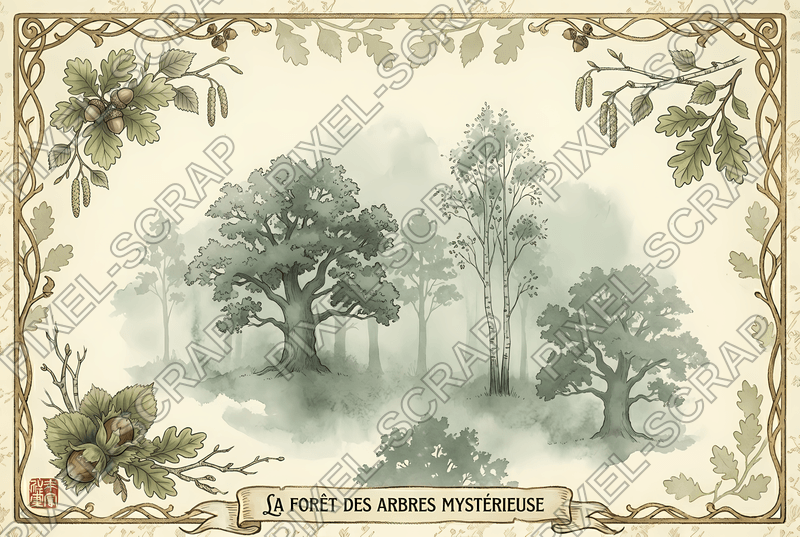 Misty Tree Silhouette