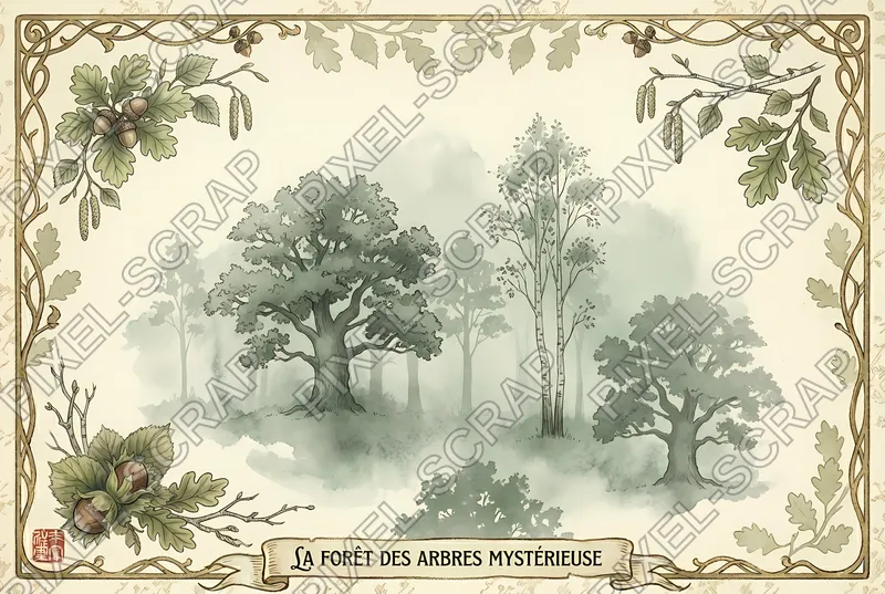 Misty Tree Silhouette
